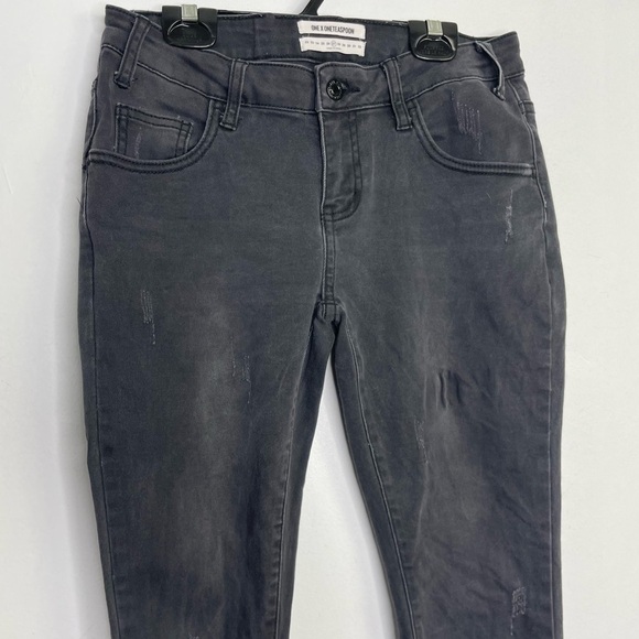 ONE X oneteaspoon Freebird II short rise distressed shark bites hem jeans - Picture 2 of 10